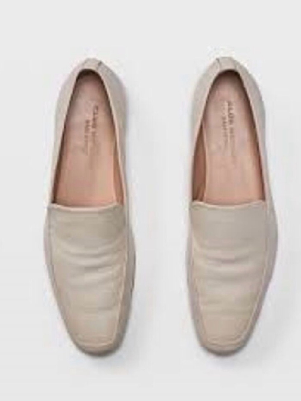 Club Monaco Sofii Leather Loafer Flats in Bone Size EU 39.5 / US 9.5